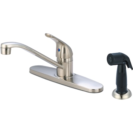 Olympia Faucets Single Handle Kitchen Faucet, Compression Hose, Standard, Nckl K-4161H-BN